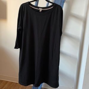 Black sweatshirt dress